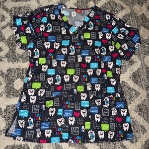 Dickies Dental Office Scrubs Women’s Size Medium Used Pre Owned Short Sleeve US.